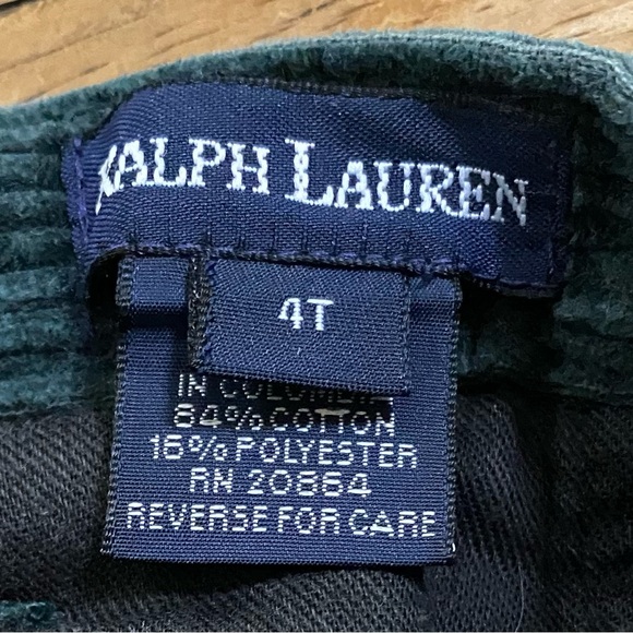 Vintage Ralph Lauren Boy’s Sz 4T Dark Green Corduroy‎ Pants - Picture 5 of 11